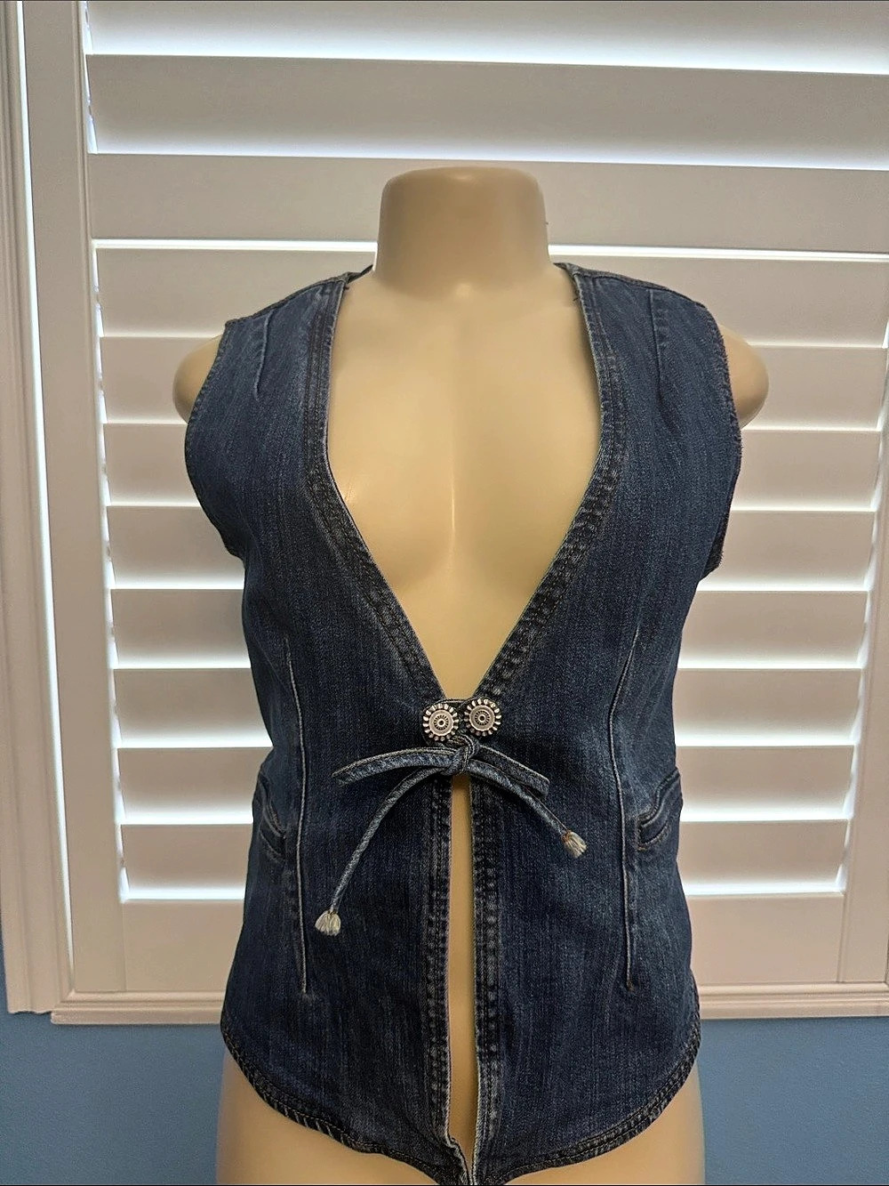 Women's Denim Vest in Blue